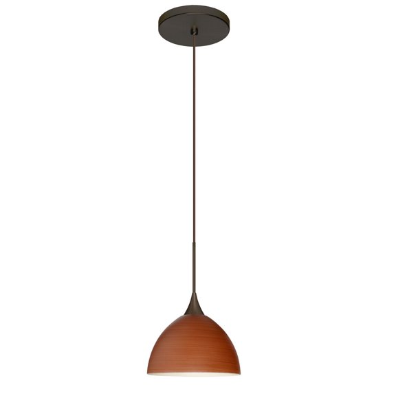 Besa Lighting - Brella-One Light Cord Pendant with Flat Canopy-6 Inches Wide by