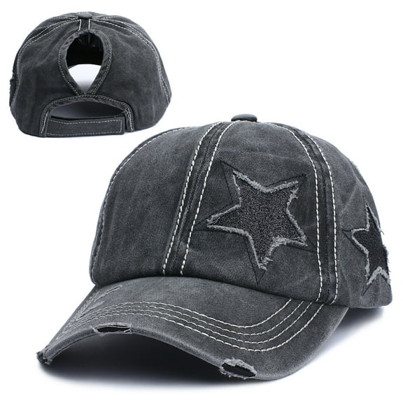 Tittly Baseball Cap Trucker Hat Sun Printing Baseball All- Hat Women's Cowboy Star Baseball Caps Womens Baseball Caps Womens Baseball Caps Black One Size