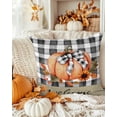 thumbnail image 3 of Decorative Throw Pillow Covers 18x18 Inch Set of 2 Pumpkin Fall Decor Pillow Cases for Couch, Sunflower Black White Plaid Cushion Case for Living Room Bedroom Bed Car Chair, 3 of 9