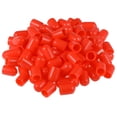 thumbnail image 4 of Uxcell Tapas redondas de vinilo cubiertas de tornillo protector de rosca de goma roja 100 piezas 0.31", 4 of 6