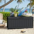 thumbnail image 6 of Homall 82 Gallon Outdoor Storage in Resin Deck Box 45.66in Width Lockable Deck Box, Black, 6 of 8