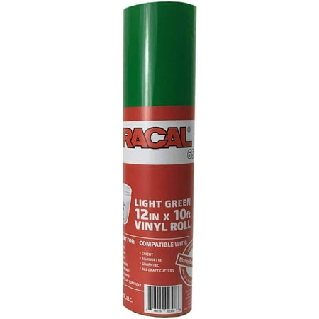 12.125 x 10ft Roll of Oracal 651 Light Green Craft Vinyl - On a 2.5 Core - Adhesive Vinyl for Cricut, Silhouette, and Cameo Cutters - Gloss Finish - Outdoor and Permanent
