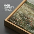 thumbnail image 5 of Large Framed Canvas Print Vintage Countryside Landscape with Blooming FlowersWall Art Decorative Ready to Hang Painting for Living room Bedroom 60x30 inches Natural Frame, 5 of 7