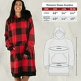 thumbnail image 7 of LazyOne Oversized Hoodie Sweatshirt, Comfortable Loungewear (Red Plaid, S/M), 7 of 7