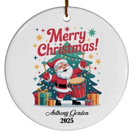 Conga Drums Ornaments for Christmas Tree Keepsake Decor 2025 Ornament Gift for Conga Drums Lovers Custom Player Name Christmas Ornament Music Lovers and Classical Instrument Fans