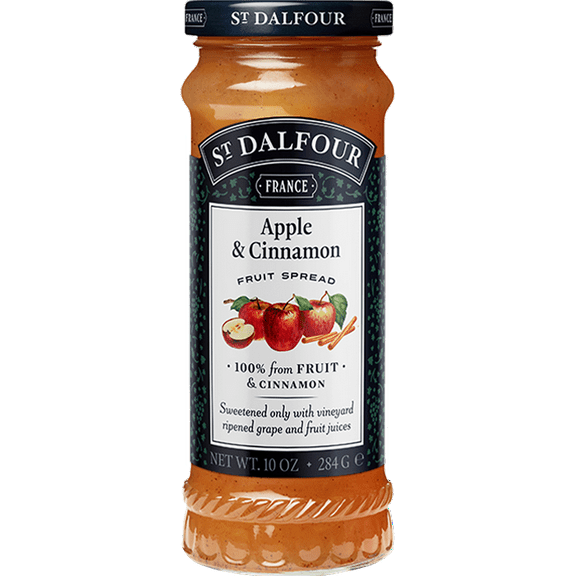 Pack of 6, St Dalfour Apple & Cinnamon Fruit Spread, 10 oz