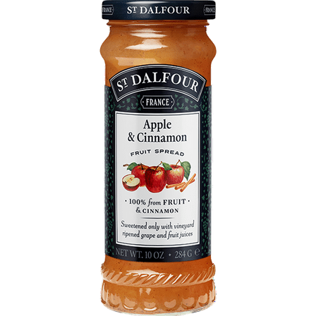 Pack of 6, St Dalfour Apple & Cinnamon Fruit Spread, 10 oz