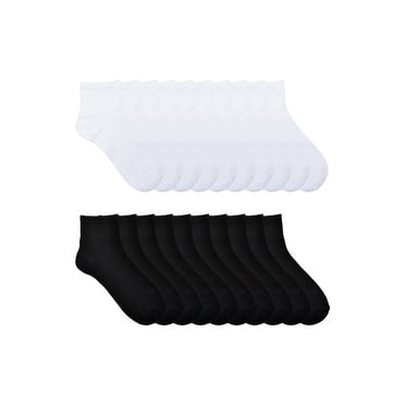 No Boundaries Womens Ankle Socks, 20-Pack, Shoe Size 4-10