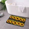 thumbnail image 3 of FJPT Non Slip Flannel Floor Mat Kitchen Mat Sunflower Design For Bathroom Kitchen Bedroom Decor 24x16 inch, 3 of 5