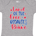thumbnail image 4 of Inktastic Memorial Day Land of the Free Because of the Brave Boys or Girls Baby Bodysuit, 4 of 5