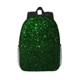 thumbnail image 1 of Easygdp Green Sparkling Mochila Ligera de 15 Pulgadas para Estudiantes, Mochila Cómoda para la Escuela y Viajes, Correas Ajustables, 1 of 6