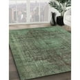 thumbnail image 2 of Ahgly Company Indoor Round Mid-Century Modern Dark Olive Green Oriental Area Rugs, 8' Round, 2 of 6