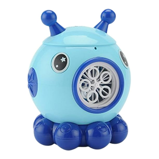 Máquina de burbujas, soplador de burbujas de jabón, juguetes de verano, fácil de usar para fiestas al aire libre Pulpo azul de 5 agujeros