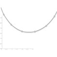 thumbnail image 4 of 14K White Gold Diamond Station Cable Necklace (18 X 3) Made In India pm1007-042-wa-18, 4 of 6