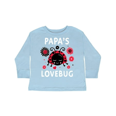 

Inktastic Valentine s Day Papa s Lovebug Gift Toddler Boy or Toddler Girl Long Sleeve T-Shirt