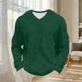 thumbnail image 6 of Mens Summer Night Thermal Long Sleeve V Neck Waffle Knit T-Shirts Pullover Tops Regular Fit Textured Shirt, Business Casual Breathable Solid Color Tee for Office Work, Big & Tall, 6 of 9