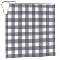 thumbnail image 1 of Polyester Fiber Shower Curtain, Gray Gingham Print Shower Curtain, Metal Buckled Eye Waterproof Shower Curtain, Can Be Washed-72x72in, 1 of 8