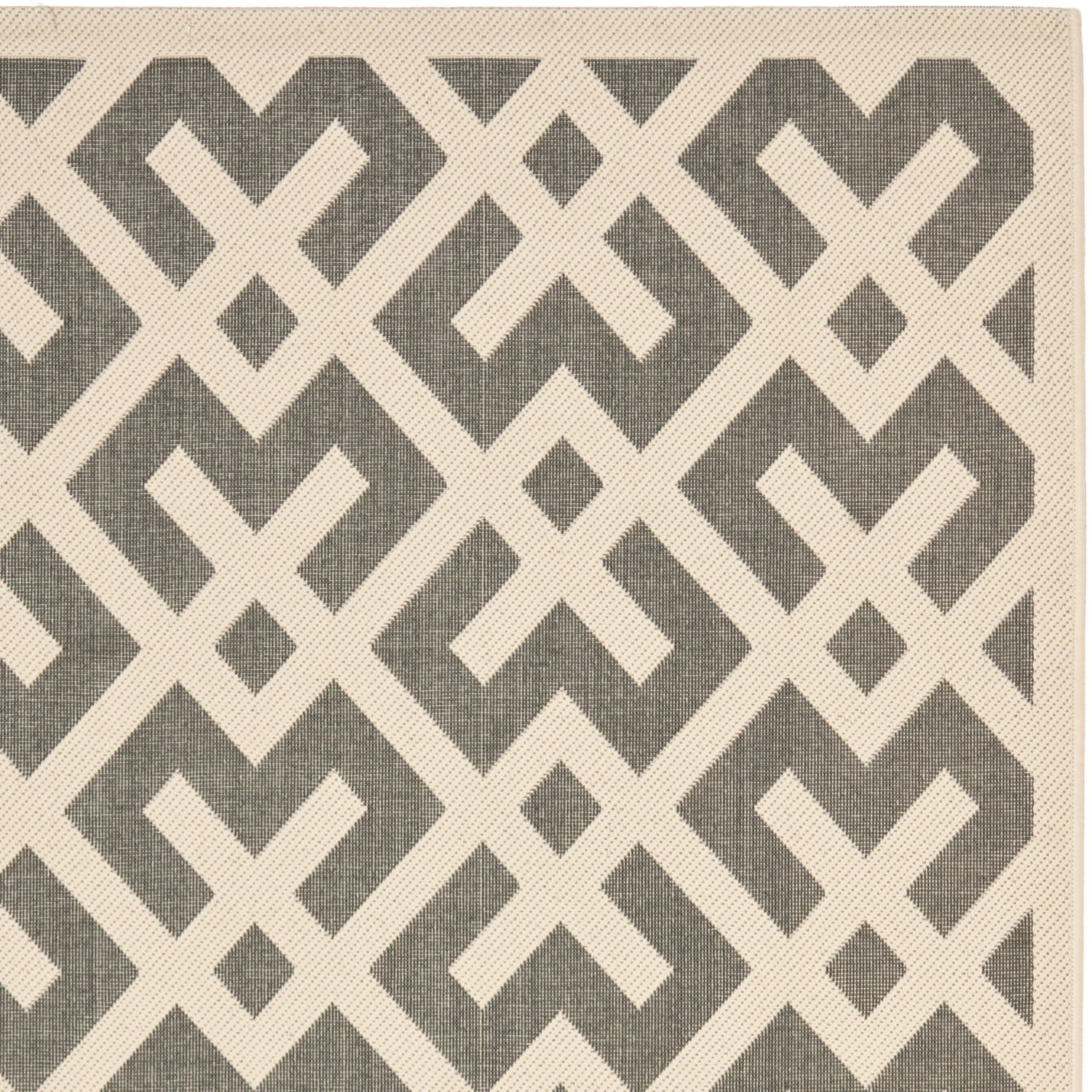 Safavieh Courtyard Alvin Geometric Indoor/Outdoor Area Rug, Gray/Bone, 5'3" x 7'7"