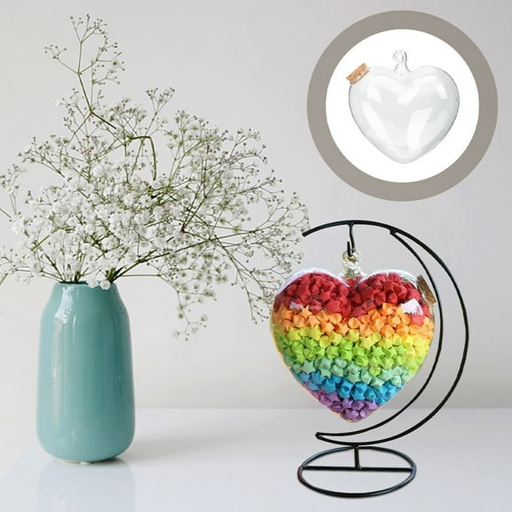 GOOHOCHY 2pcs Transparent Glass Wishing Bottles Decorative Mini Jars with Cork Lids for Storage