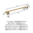 thumbnail image 6 of Amerock Appoint Champagne Bronze 24 inch (610mm) Towel Bar, 6 of 8