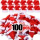 thumbnail image 2 of 1-100 piezas de mini gorros de Papá Noel para botellas de vino, piruletas, tapas de caramelos, soporte para vajilla navideña, tapas para botellas, sombreros, decoración para fiestas navideñas, 2 of 5