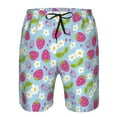 thumbnail image 4 of Kdxio Strawberry And Flowers Pattern Mens Casual Shorts - Drawstring Summer Beach Sports Shorts for Men, 4 of 9