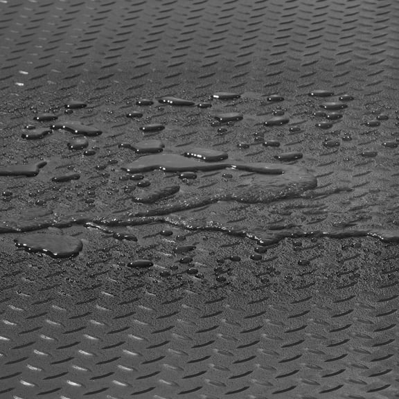 , Garage Floor Mats 2 Rolls 17 x 3.6 Ft Garage Mat 2.5mm Thickness Black Garage Flooring PVC Garage Mats for Under Car, Black ,Pvc ,