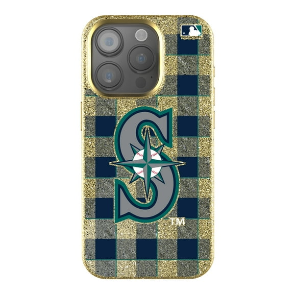 Keyscaper Seattle Mariners Plaid Bling iPhone Case