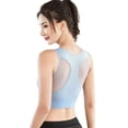thumbnail image 6 of Women's Sports Bra High Impact Support Bounce Control Seamless Mesh Yoga Top Vest, 6 of 8
