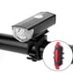 thumbnail image 1 of Juego de luces para bicicleta ANGGREK Luces delanteras y traseras Faro negro impermeable, 1 of 8