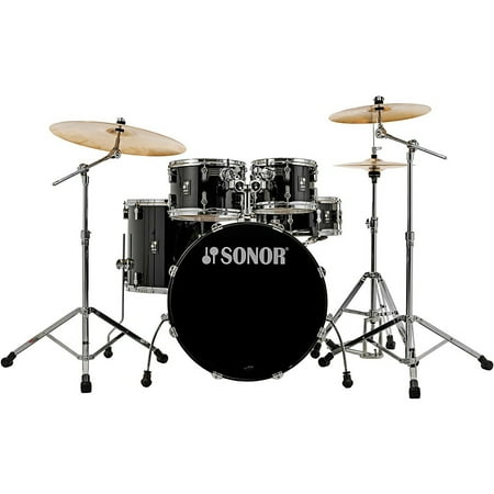 SONOR AQ1 Stage Drum Set With 22" Bass Drum and Hardware Piano Black