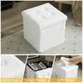 Ktaxon PVC Leather Folding Storage Ottoman Cube Foot Rest Stool Seat