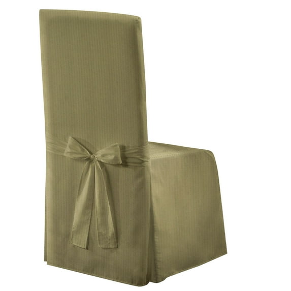 Collections Etc Elegant Metro Full Dining Chair Cover BURGUNDY