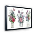 thumbnail image 3 of Designart 'Transparent Vases With Bouquets of Wildflowers I' Farmhouse Framed Canvas Wall Art Print, 3 of 5