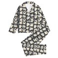 thumbnail image 4 of Halloween Pajamas Kids Size 7-8 Years Graphic Sleepwear Long Sleeve Top and Pants Cozy Loungewear Pjs for Girls Grey, 4 of 4