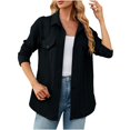 thumbnail image 1 of AherBiu Chemises pour Femmes Automne Tendance Chemise Boutonnée Manches Longues Ample Décontractée Col Rabattu, 1 of 6