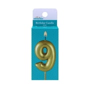 Gold Number 9 Birthday Candle, by Way To Celebrate