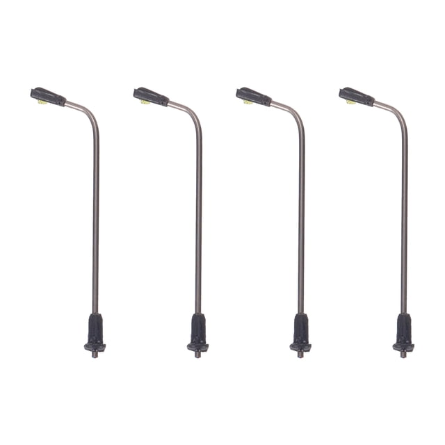 Unique Bargains Model Railway LED Lamppost Lamps White 1/300 Scale 4cm 1.57inch 3V 4Pack