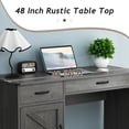 thumbnail image 4 of DreamCurship Desk with Drawers, Computer Desk with Storage Cabinet, Study Writing Desk for Office, Grey, 4 of 8