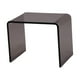 thumbnail image 3 of Mesa auxiliar de acrílico, mesa de té acrílica con borde redondo, taburete acrílico rectangular para cocina, muebles para sala de estar, mesa auxiliar Gris, 3 of 8