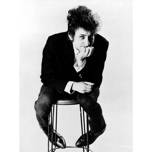 Bob Dylan Seated in Classic Photo Print (24 x 30)