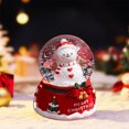 thumbnail image 5 of Light-Up Christmas Snowman Crystal Ball, Resin Desktop Ornament with Christmas Tree Design, Decorative Gift for Holiday Decor, 5 of 5