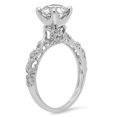 thumbnail image 2 of Dazzlingrock Collection Sterling Silver White Cubic Zirconia Split Shank Engagement Ring 2 1/2 CT, Size 6.5, 2 of 4