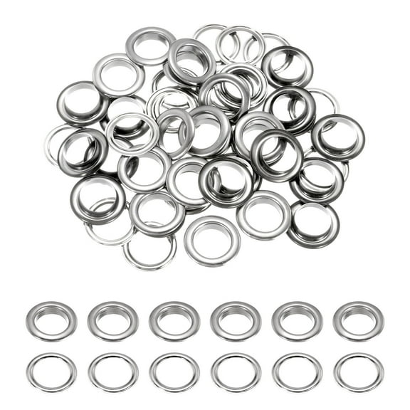 30 Set Copper Grommets Eyelets, 11/16"(17mm) Grommets Eyelets with Washers for Belts, Shoes, DIY Project (Silver)