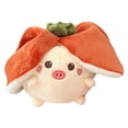 thumbnail image 1 of Lapin de Pâques dans une Pochette en Forme de Carotte Jouet en Peluche 7 Pouces Orange Coton Réversible Animal en Peluche Poupée Fruit Design Transformable pour Enfants Cadeau de Printemps et Câlin, 1 of 9