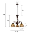 thumbnail image 2 of Chloe Lighting Anisoptera Purity 3-Light Glass Mini Chandelier in Multi-Color, 2 of 9