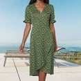 thumbnail image 7 of vigerkar Women's Relaxed Fit Short Sleeve Waisted Midi Flowy A-Line Boho Beach Dress AG, XL, 7 of 7
