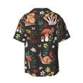 thumbnail image 2 of KLL Mushroom With Snails Print Men's Shirt Short Sleeve Button Down Summer Cuba Beach Shirts- XX-Large, 2 of 7