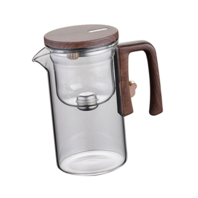Transemion Glass Teapot with Infuser Multipurp Tea Kettle for Hiking Kitchen Cam clear 720ml clear 720ml