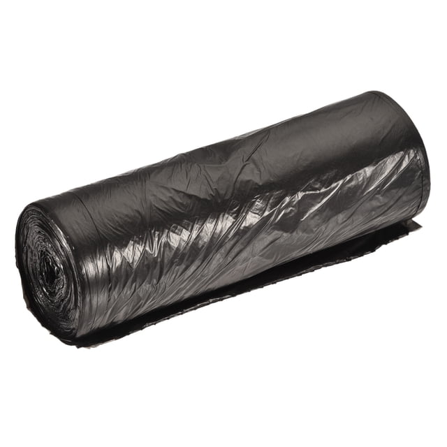 Unique Bargains Sacs à Déchets Petits de 4 à 6 Gallons Doublures de Corbeille Noires, 20 Unités / Rouleau